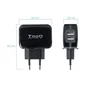 Tooq Cargador de Pared con 2 Puertos USB 2.0, Tecnología AI, Color Negro